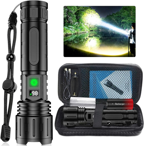 100,000 Lumen Tactical Flashlight — Power Bank & LCD Display 1