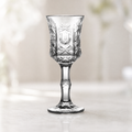 Champagne Glass Vintage Crystal-Cut Engraved Goblet 6