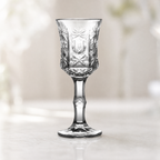 Champagne Glass Vintage Crystal-Cut Engraved Goblet 6