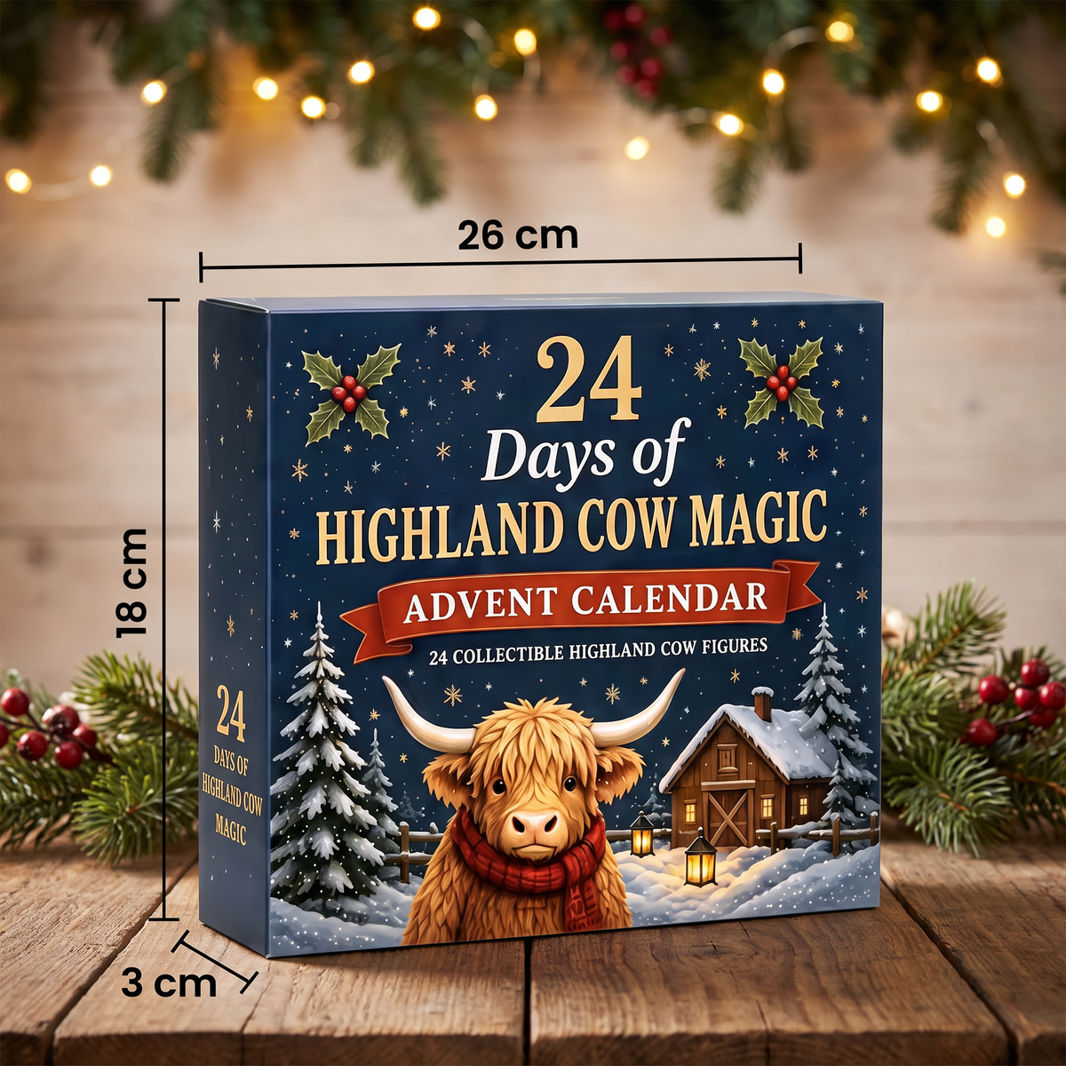 Highland Cow Advent Calendar — 24 Collectible Mini Figurines 1