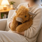 Weighted Plush Highland Cow — 25.6 in Long-Hair Faux Fur 2