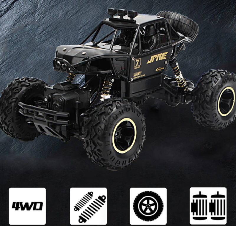 4WD Off-Road RC Monster Truck — 2.4G Dual Motor Alloy Car 6