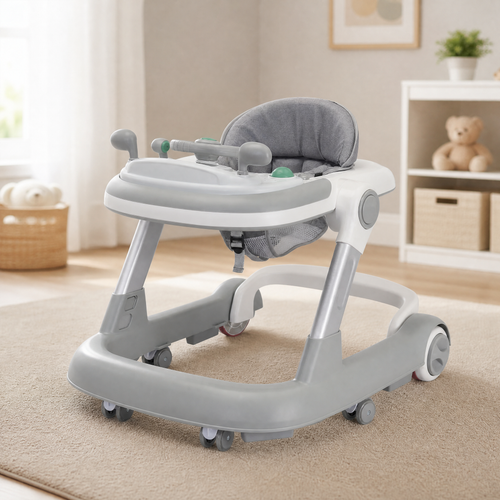 Baby Walker 2-in-1 with Musical Tray & 360° Wheels 1