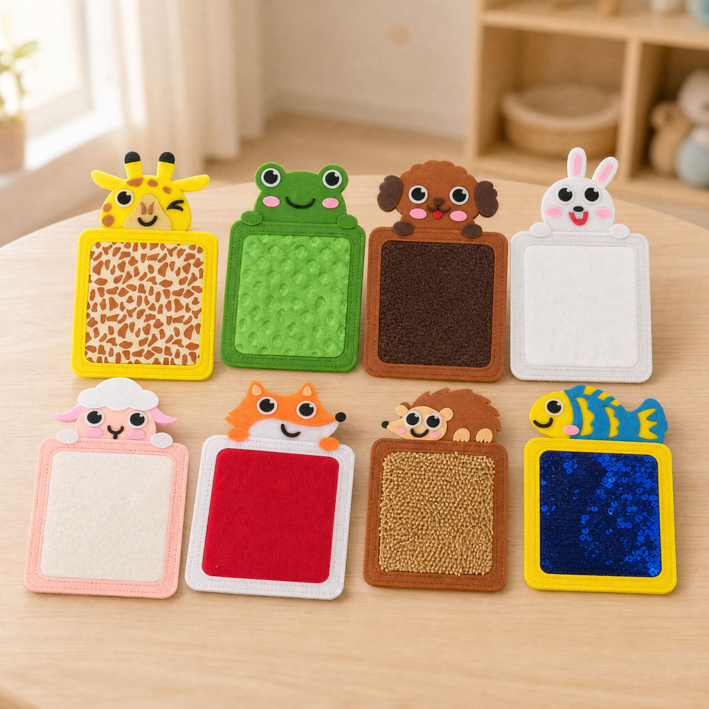 Sensory Toys Animal Mats — 8-Piece Tactile Play Set for Kids 1