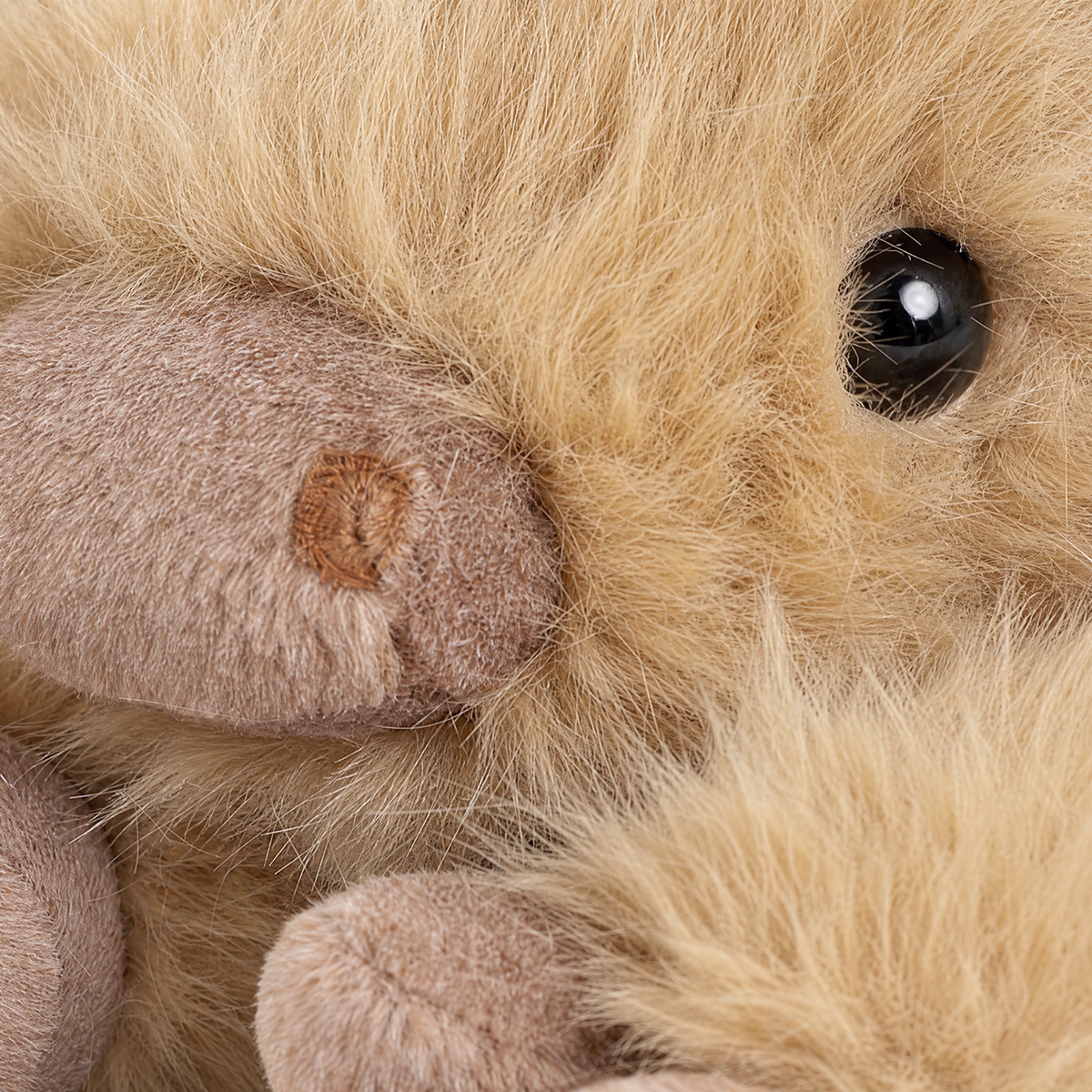 Weighted Plush Highland Cow — 25.6 in Long-Hair Faux Fur 5