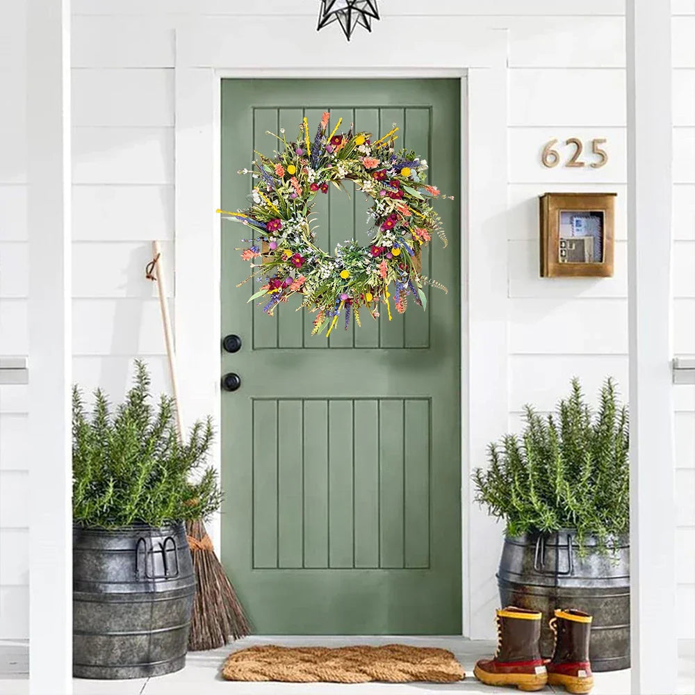 Artificial Flower Wreath — Indoor & Outdoor Door Décor 4