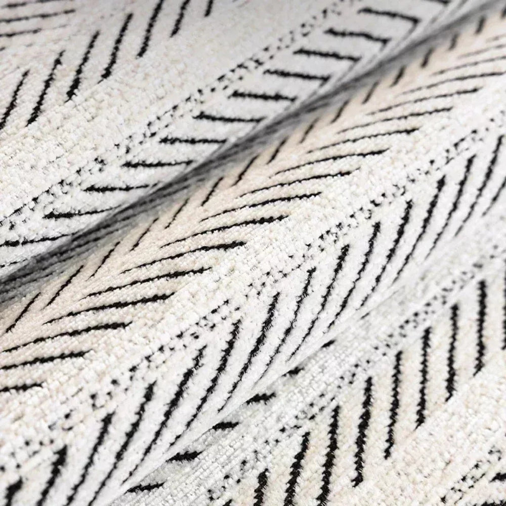 Herringbone Sofa Cover Scallop Edge — Microfiber Couch Protector 7