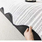 Herringbone Sofa Cover Scallop Edge — Microfiber Couch Protector 8