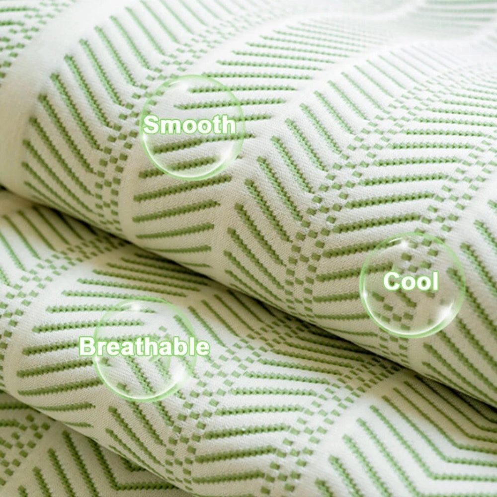 Herringbone Sofa Cover Scallop Edge — Microfiber Couch Protector 9