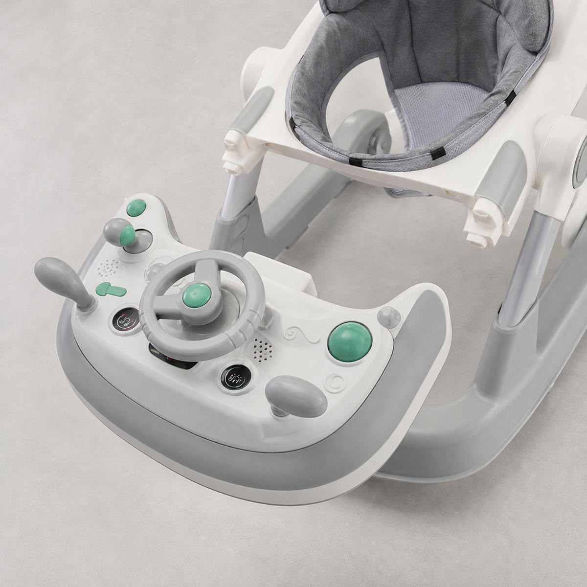 Baby Walker 2-in-1 with Musical Tray & 360° Wheels 4
