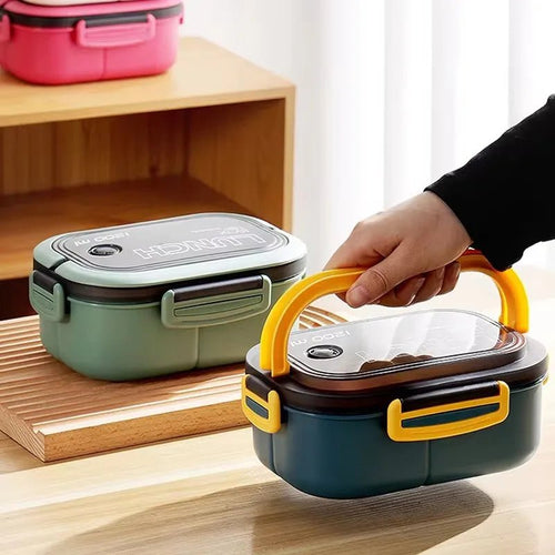 BENTOMATE Two-Layer Bento Lunch Box with Cutlery 2