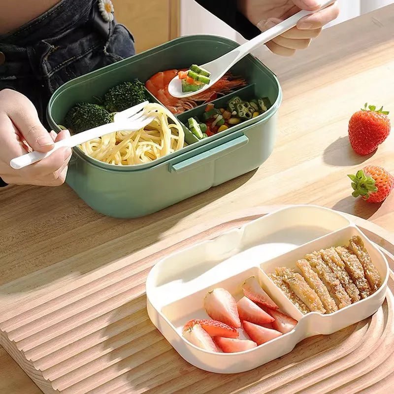 BENTOMATE Two-Layer Bento Lunch Box with Cutlery 3