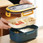 BENTOMATE Two-Layer Bento Lunch Box with Cutlery 4