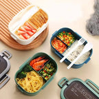BENTOMATE Two-Layer Bento Lunch Box with Cutlery 5
