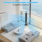 Bladeless Tower Fan — 60° Oscillation & 12H Timer 3