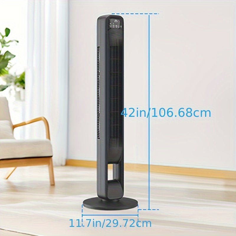 Bladeless Tower Fan — 60° Oscillation & 12H Timer 7