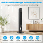 Bladeless Tower Fan — 60° Oscillation & 12H Timer 9