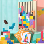 Montessori Toys — BriqLearn Wooden Tetris Stacking Game 2