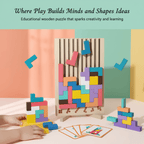 Montessori Toys — BriqLearn Wooden Tetris Stacking Game 5