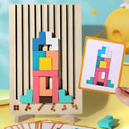 Montessori Toys — BriqLearn Wooden Tetris Stacking Game 8
