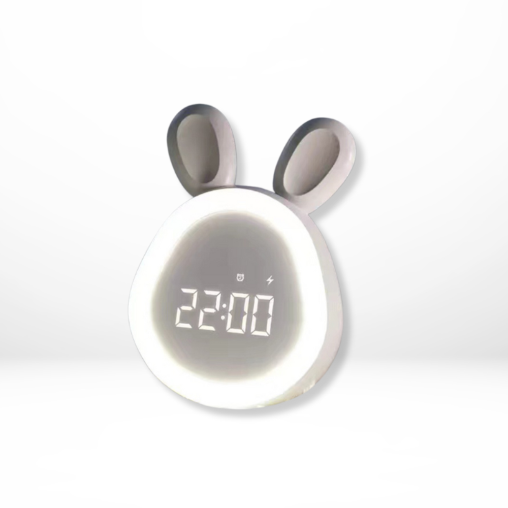Bunny LED Kids Alarm Clock with Color-Changing Night Light 4