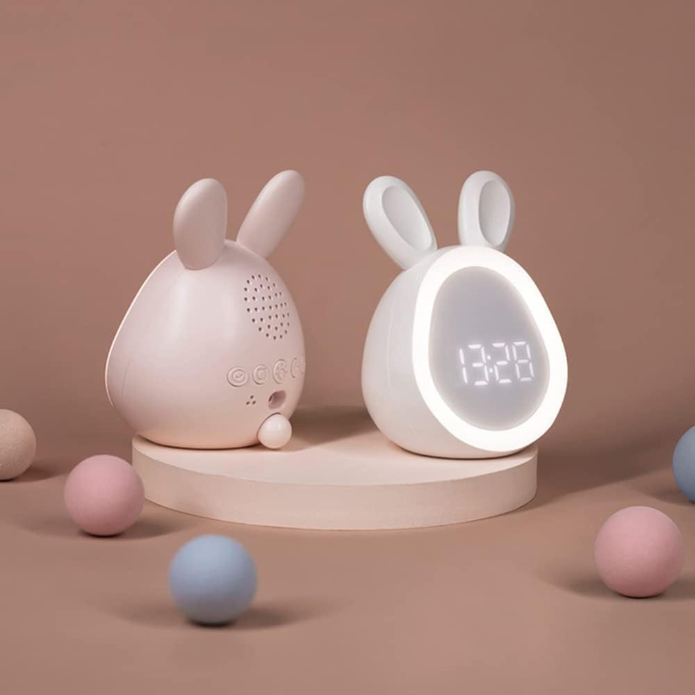 Bunny LED Kids Alarm Clock with Color-Changing Night Light 1