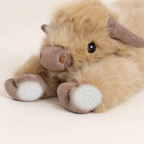 Weighted Plush Highland Cow — 25.6 in Long-Hair Faux Fur 3