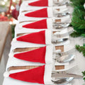 Christmas Santa Silverware Holders — 10-Piece Holiday Set 1