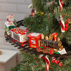 Christmas Tree Toy Train Set with Lights — Mounts on Trunk 2