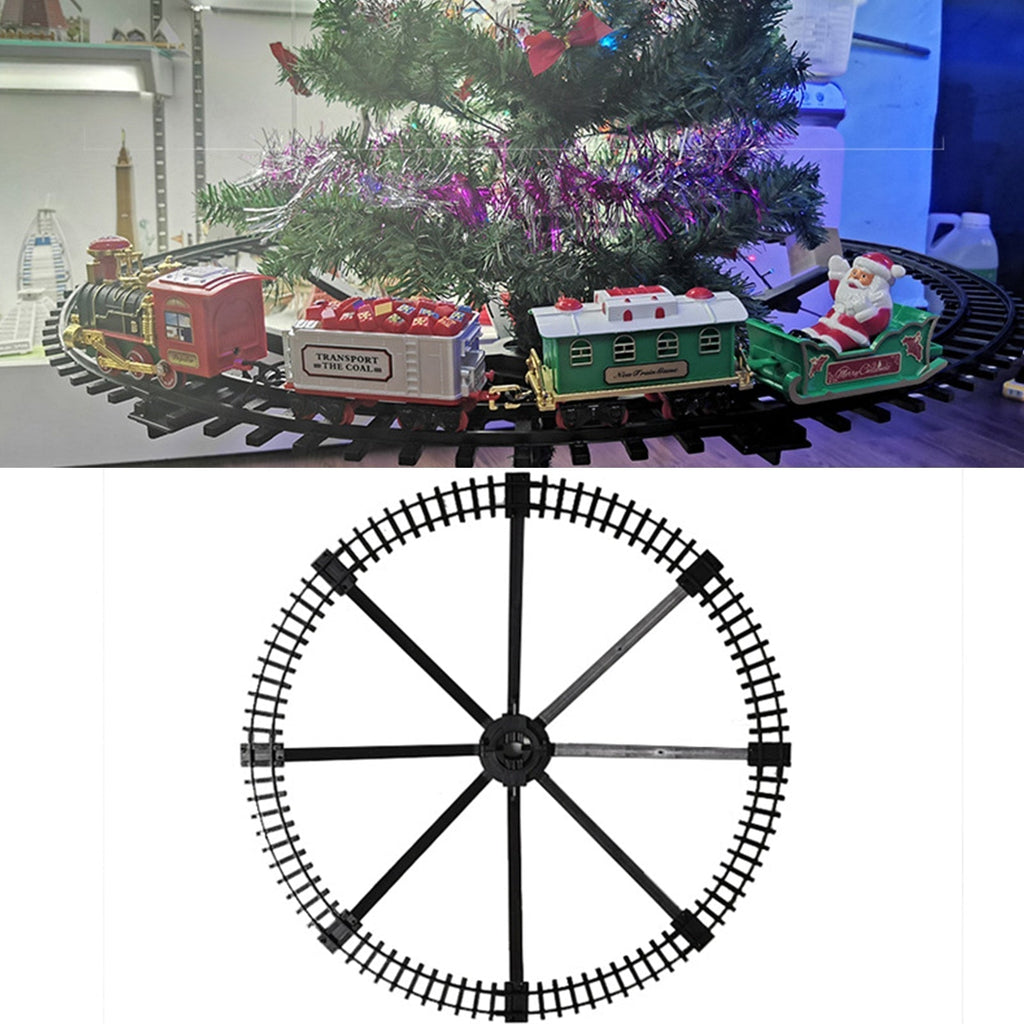 Christmas Tree Toy Train Set with Lights — Mounts on Trunk 7