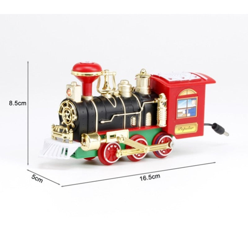 Christmas Tree Toy Train Set with Lights — Mounts on Trunk 9