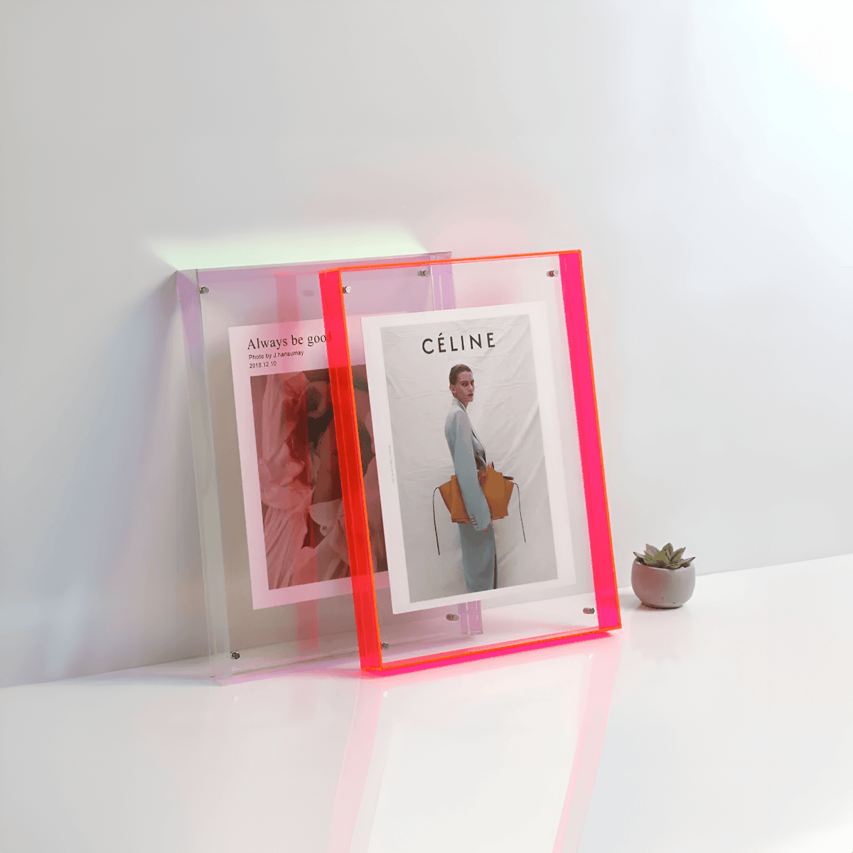 Clear Acrylic Picture Frame — Minimalist Colorful Design 1