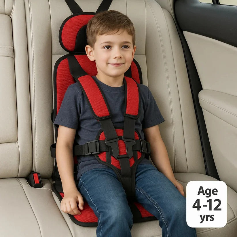 Foldable Child Travel Booster Seat — 5-Point Harness, 132 lb 10