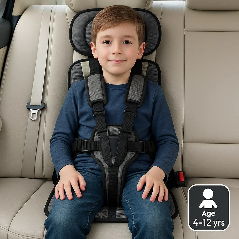Foldable Child Travel Booster Seat — 5-Point Harness, 132 lb 12