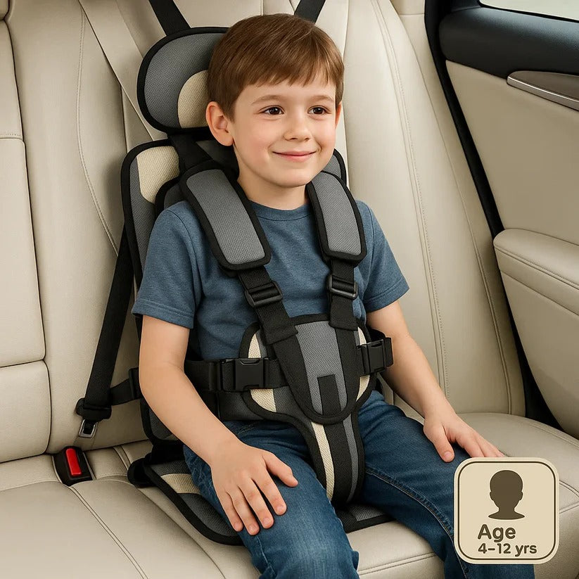 Foldable Child Travel Booster Seat — 5-Point Harness, 132 lb 5