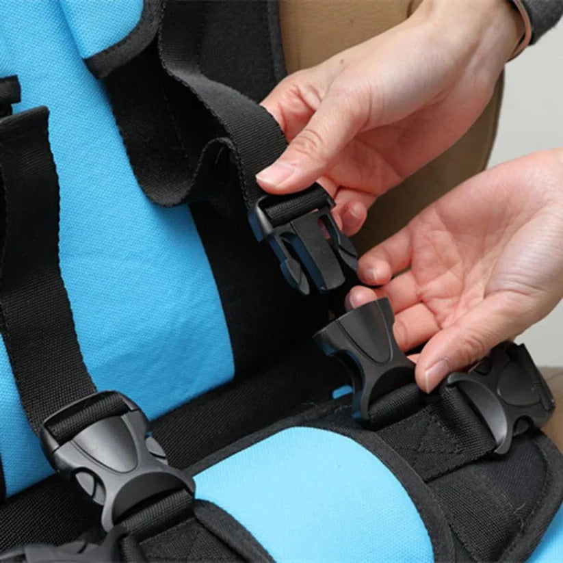 Foldable Child Travel Booster Seat — 5-Point Harness, 132 lb 8