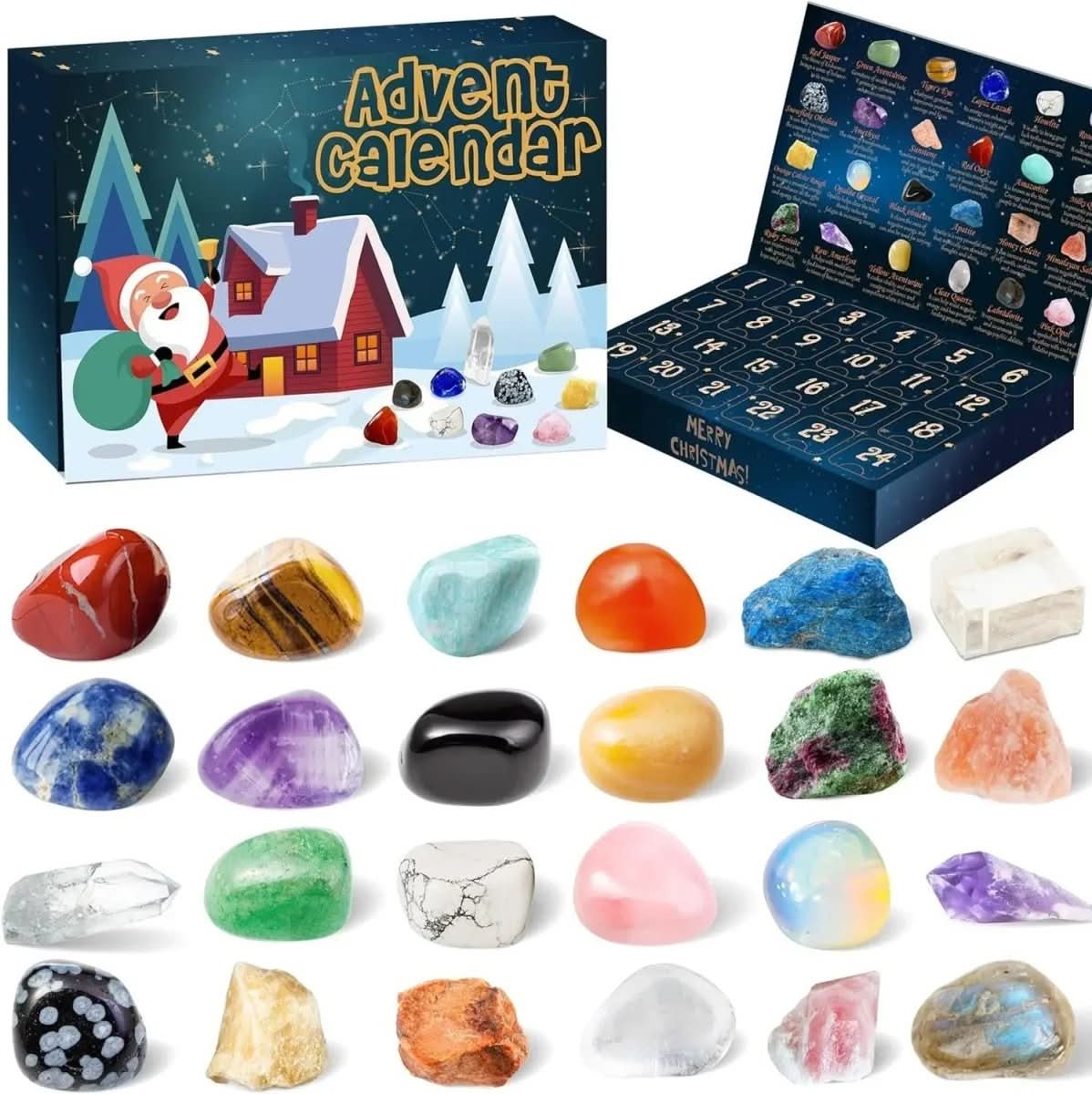 Crystal Advent Calendar 2025 — 24 Natural Gemstones Gift 2