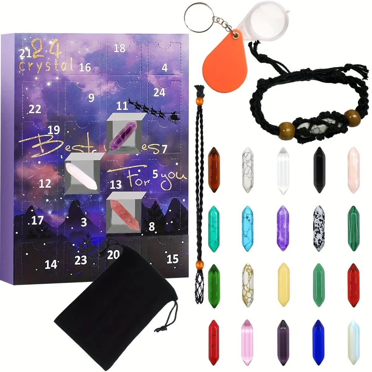 Crystal Advent Calendar 2025 — 24 Natural Gemstones Gift 4