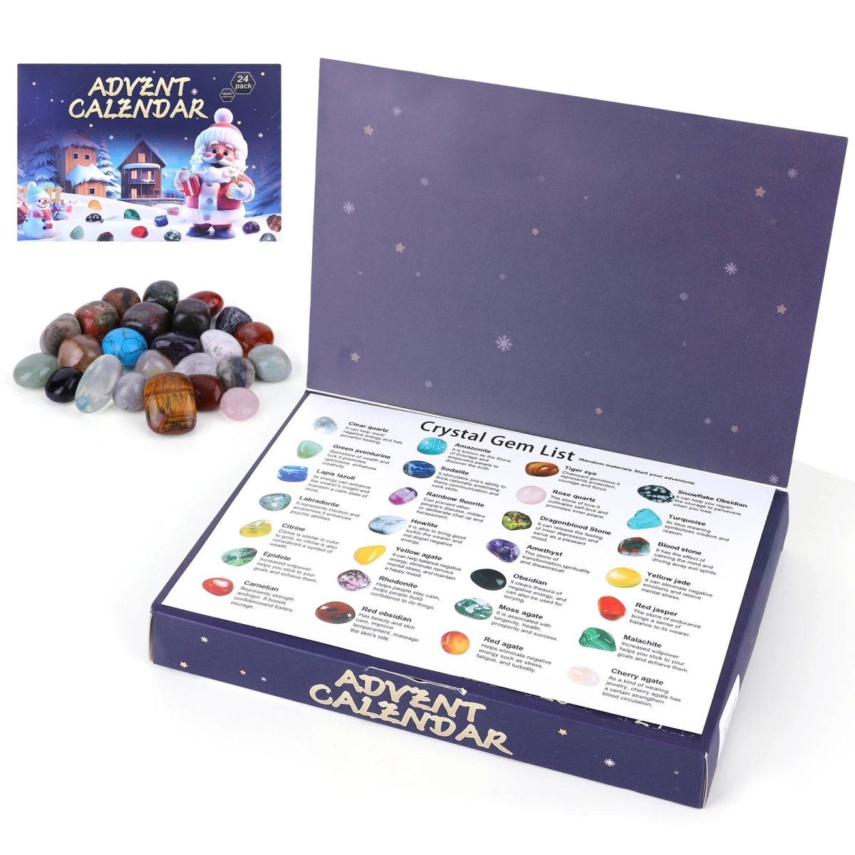 CrystalCount 2025 Gemstone Advent Calendar — 24 Real Crystals 3