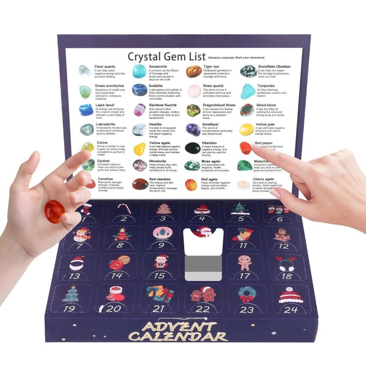 CrystalCount 2025 Gemstone Advent Calendar — 24 Real Crystals 8