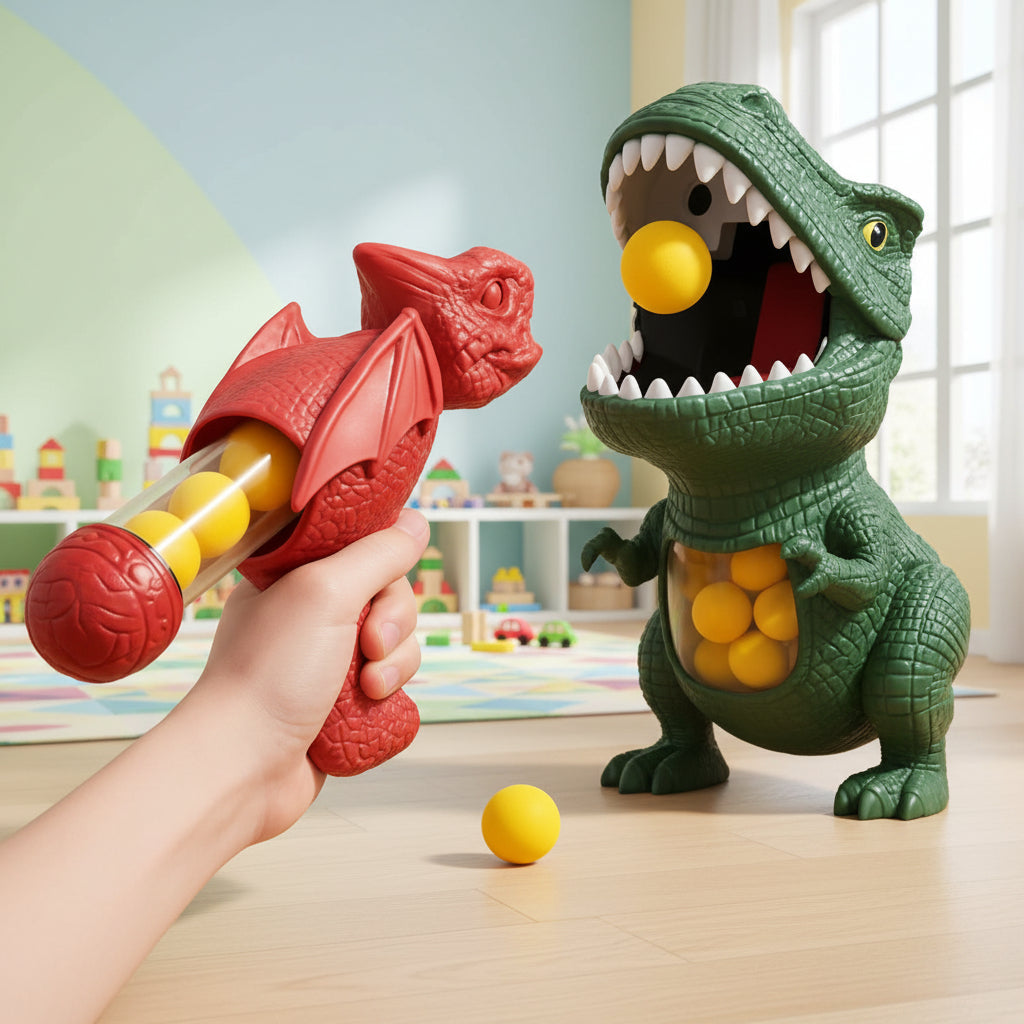 Dinosaur Toy Shooting Game for Kids — DinoAim Foam Ball Set 3