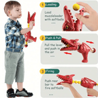 Dinosaur Toy Foam Ball Blaster & Target Shooting Game for Kids 7