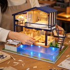 Dollhouse DIY Miniature Kit with LED Lights — Multiple Styles 2