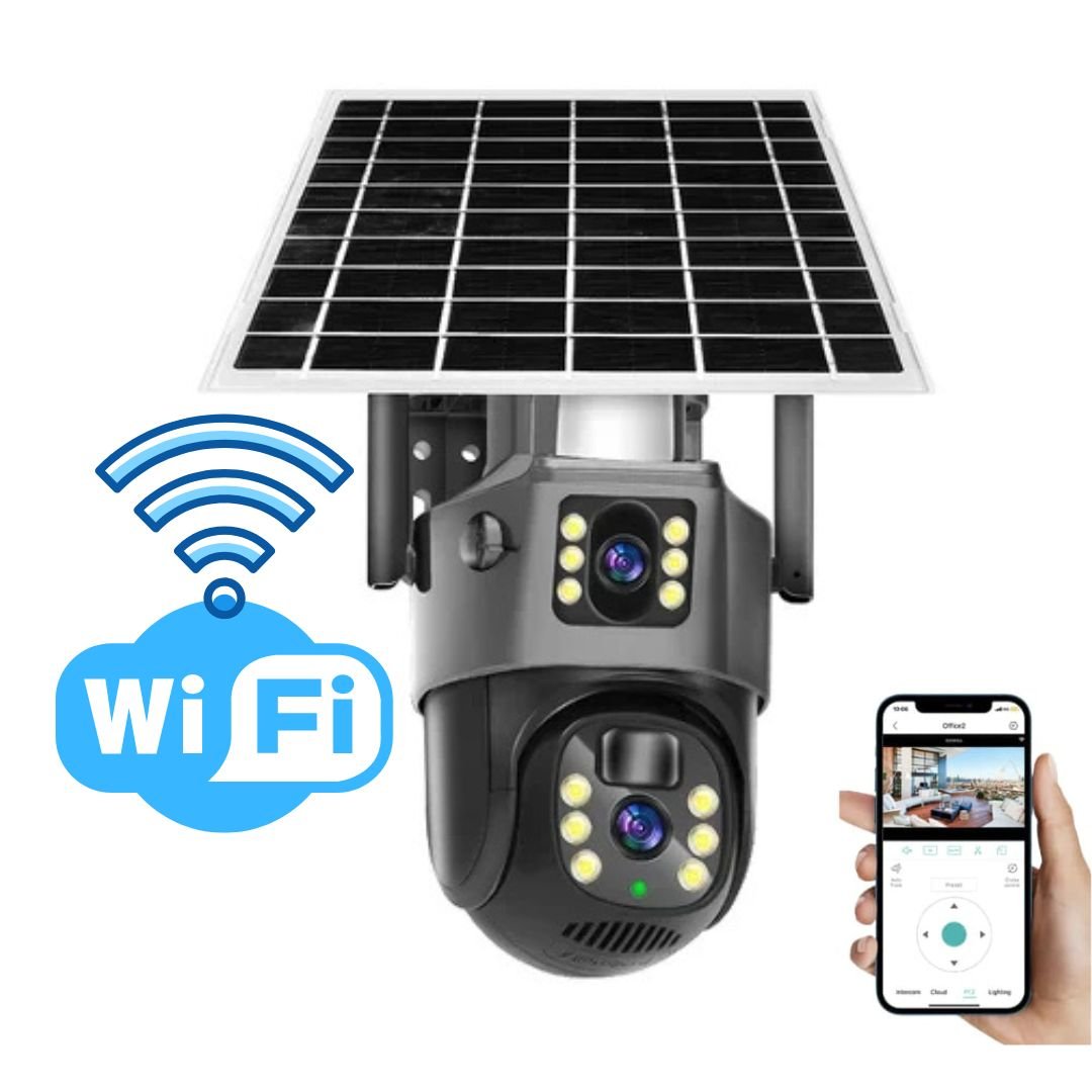 DualGuard 4K Solar Security Camera — Dual Lens 10x Zoom IP66 3