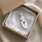 Gift for Mom — Mother & Child Stainless Steel Pendant Necklace 4
