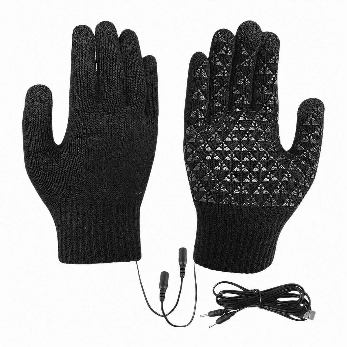 USB Knit Gloves — Touchscreen Fingertips & Anti-Slip Grip 6