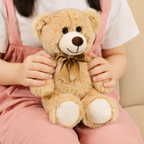 Teddy Bear Plush with Satin Bow — Soft Stuffed Animal Gift 3