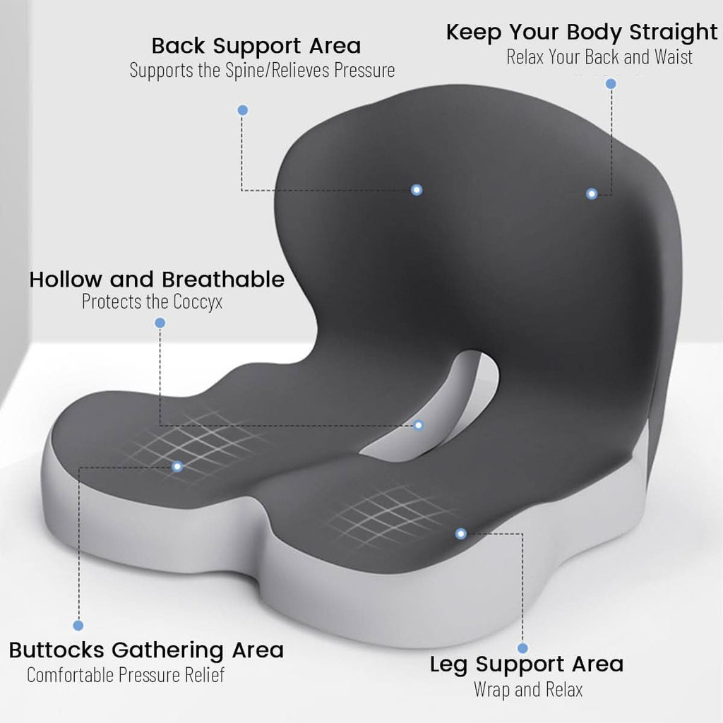 Memory Foam Seat Cushion — Ergonomic Posture Support Pad 6