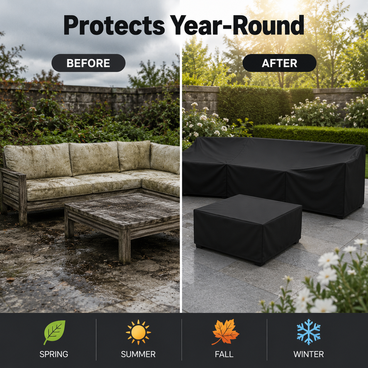 EVERDRAPE Outdoor Furniture Cover — UV & Waterproof Shield 5