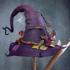 Handmade Felt Witch Hat — Merino Wool Halloween Party 1